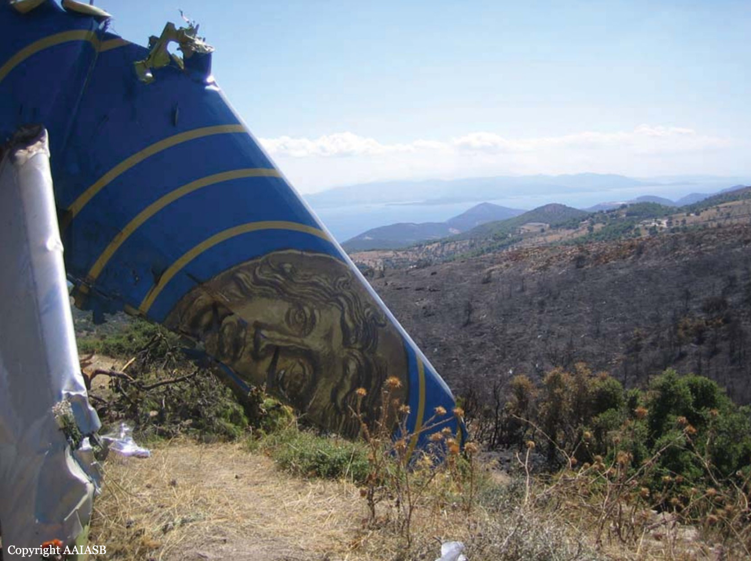 Boeing 737-31S crash — 2 km from Grammatikos, 2005-08-14